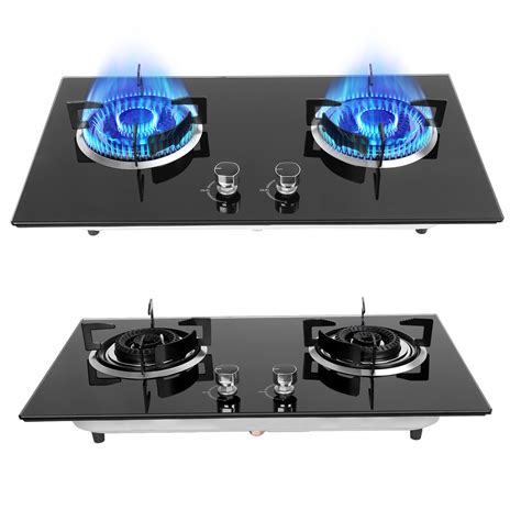 propane double glass gas stove burner